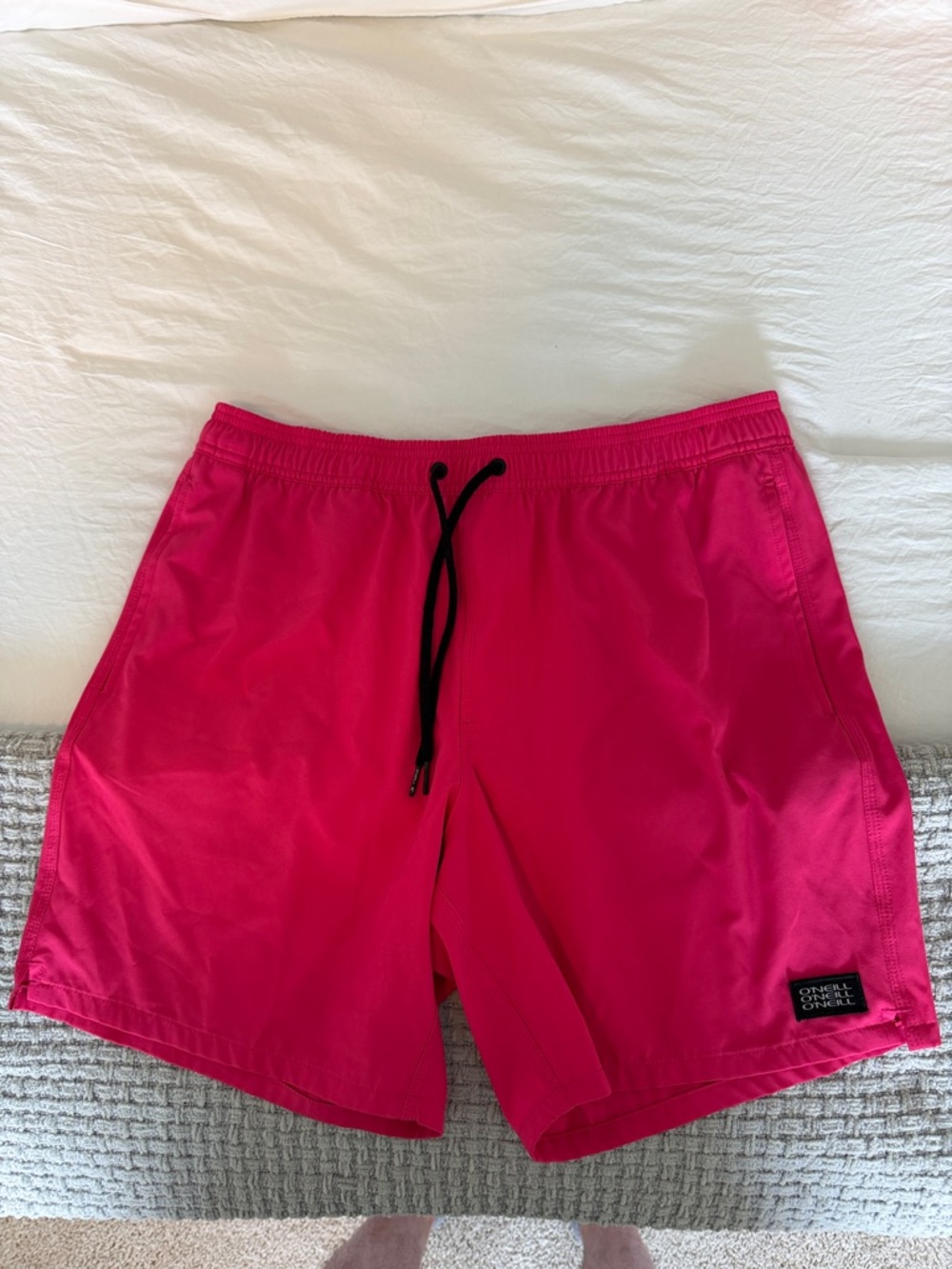 O'Neill Magenta Swim Board Shorts with Black Drawstring